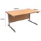 Trexus Contract Rectangular Desk / 1600mm Wide / Beech