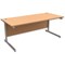 Trexus Contract Rectangular Desk / 1800mm Wide / Beech
