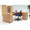 Trexus Contract Plus Radial Desk / Right Hand / Silver Legs / 1600mm Wide / Beech