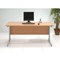 Trexus Contract Plus Rectangular Desk / Silver Legs / 1600mm Wide / Beech