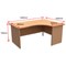 Trexus Classic Panelled Radial Desk / Right Hand / 1600mm Wide / Beech