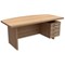 Adroit Virtuoso Bow-Fronted Executive Desk with Right Hand Pedestal / 1800mm Wide / Cherry Marbella