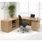 Adroit Virtuoso Bow-Fronted Executive Desk with Right Hand Pedestal / 1800mm Wide / Cherry Marbella