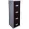 Pierre Henry A4 Filing Cabinet, 4-Drawer, Silver & Black