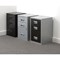 Pierre Henry Combi Metal Filing Cabinet - 3 Drawers - A4 - Silver and Black