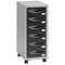 Multi Drawer Storage Cabinet - Steel - 6 Drawers - Silver and Black