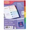 Avery ReadyIndex Dividers, 1-5, Multicoloured Mylar Tabs, A4, White