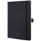 Sigel Conceptum Soft Cover Leather Look Notebook, A5, 194 Pages, Black