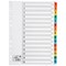 5 Star Index Dividers, 1-15, Multicoloured Mylar Tabs, A4, White