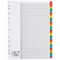 5 Star Index Dividers, 1-31, Multicoloured Mylar Tabs, A4, White