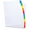 Elba Subject Dividers, 10-Part, Multicoloured Tabs, A4, White