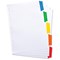 Elba Subject Dividers, 5-Part, Multicoloured Tabs, A4, White