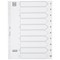 Elba Subject Dividers, 1-10, Clear Tabs, A4, White