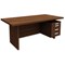 Adroit Virtuoso Rectangular Desk with Right Hand Pedestal / 1800mm Wide / Dark Walnut