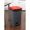 EcoStep Bin / 90 Litre / Grey With Red Lid