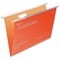 Rexel CrystalFiles Classic Suspension Files / V Base / 15mm Capacity / Foolscap / Orange / Pack of 50