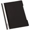 Durable A4 Clear View Folders, Extra Wide, Black, Pack of 50