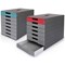Durable Idealbox Pro 7 Drawer Box, 7 Drawers, Red and Grey