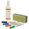 5 Star Drywipe Starter Kit - Includes Eraser, Cleaner & 4 Assorted Whiteboard Markers