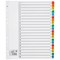5 Star Maxi Index Dividers, Extra Wide, 1-20, Multicoloured Mylar Tabs, A4, White