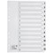 5 Star Index Dividers, 1-12, Mylar Tabs, A4, White