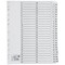 5 Star Index Dividers, 1-50, Mylar Tabs, A4, White