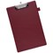 5 Star Clipboard with PVC Cover, Foolscap, Dark Red