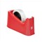 5 Star Desktop Tape Dispenser with Weighted Base, Non-slip, 25mm Width Capacity, Red