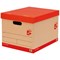5 Star Storage Boxes, Red & Brown, Pack of 10