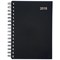 5 Star 2018 Wirebound Diary / Day to a Page / A5 / Black
