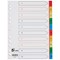 5 Star Elite Plastic Index Dividers, 1-10, Multicoloured Tabs, A4, White