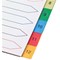 5 Star Elite Plastic Index Dividers, 1-12, Multicoloured Tabs, A4, White
