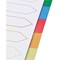 5 Star Elite Plastic File Dividers / Extra Wide / 10-Part / Multicoloured Tabs / A4 / White