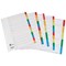 5 Star Elite Plastic File Dividers / Extra Wide / 10-Part / Multicoloured Tabs / A4 / White