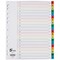 5 Star Elite Plastic File Dividers, Extra Wide, A-Z, Multicoloured Tabs, A4, White