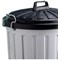 Addis Round Dustbin, Grey with Black Lid, 90 Litre