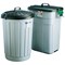 Addis Round Dustbin, Grey with Black Lid, 90 Litre