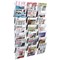 Alba Wall Mounted 7Tier 21-Pocket Literature Holder A4 Chrome