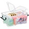 Strata Smart Box, 12 Litre, Clip-on Folding Lid, Carry Handles, Clear