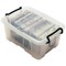 Strata Smart Box, 12 Litre, Clip-on Folding Lid, Carry Handles, Clear
