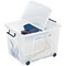 Strata Smart Box, 75 Litre, Clip-on Folding Lid, Carry Handles, Clear