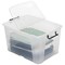 Strata Smart Box, 65 Litre, Clip-on Folding Lid, Clear