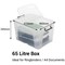 Strata Smart Box, 65 Litre, Clip-on Folding Lid, Clear