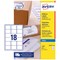 Avery J8161-100 Inkjet Labels, 18 Per Sheet, 63.5x46.6mm, White, 1800 Labels