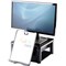 Fellowes Premium Monitor Stand Plus with Drawer and Copyholder, Adjustable Height, Black