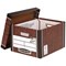 Bankers Box Premium Presto Classic Box, Woodgrain, Pack of 10