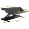 Fellowes Lotus Sit Tabletop Stand Smooth Lift Counterbalance Technology Workstation, Adjustable Height, Black