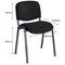 ISO Black Frame Stacking Chair, Black