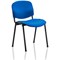 ISO Black Frame Stacking Chair, Blue