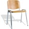 ISO Chrome Frame Stacking Chair, Beech